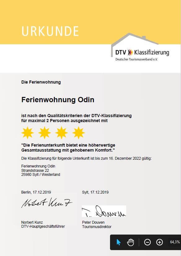 Klassifizierung des Deutschen Tourismusverbandes (DTV)